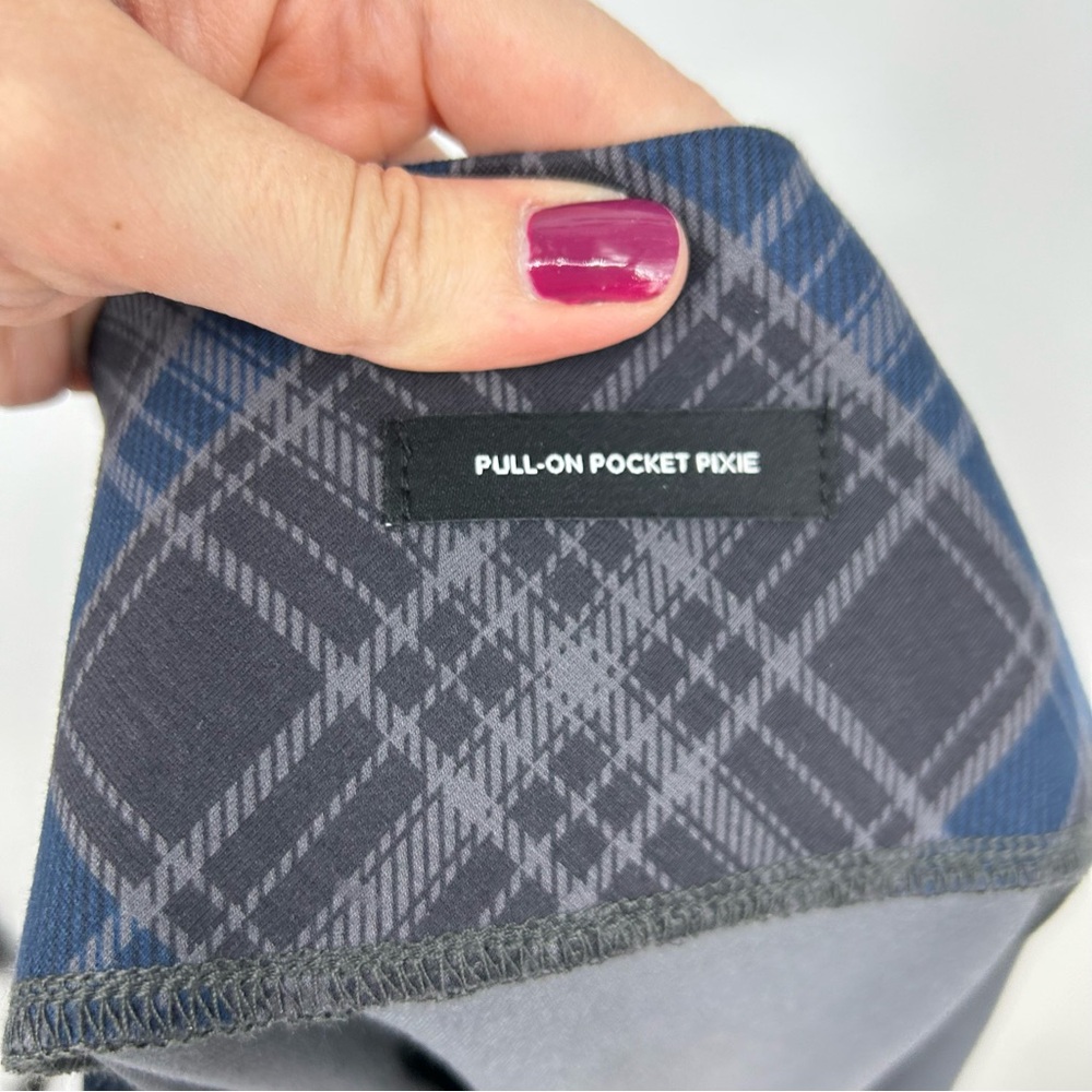 Torrid Pull On Pocket Pixie Pants Plaid Grey Blue… - image 7